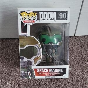Funko Pop! Games Doom Space Marine Vinyl Figure - Green and Black